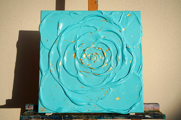 Little Blue Rose with a&nbsp;Touch of Gold II