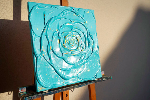 Little Blue Rose with a&nbsp;Touch of Gold II