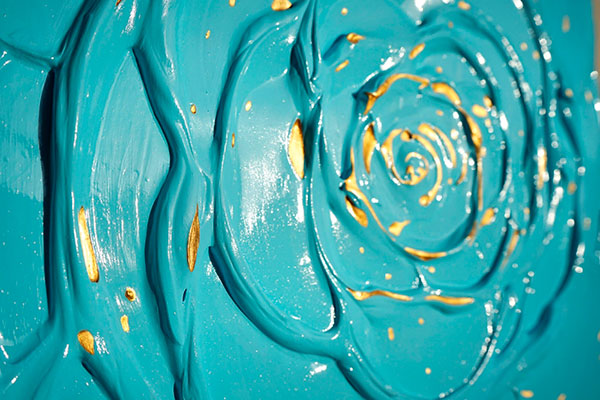 Little Blue Rose with a&nbsp;Touch of Gold II