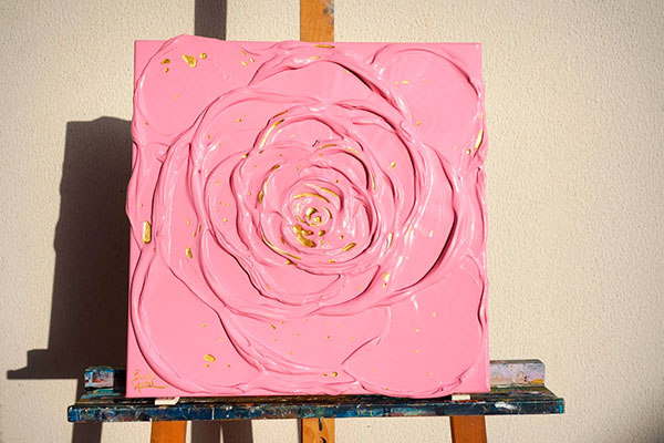 Little Pink Rose With a&nbsp;Touch of Gold III
