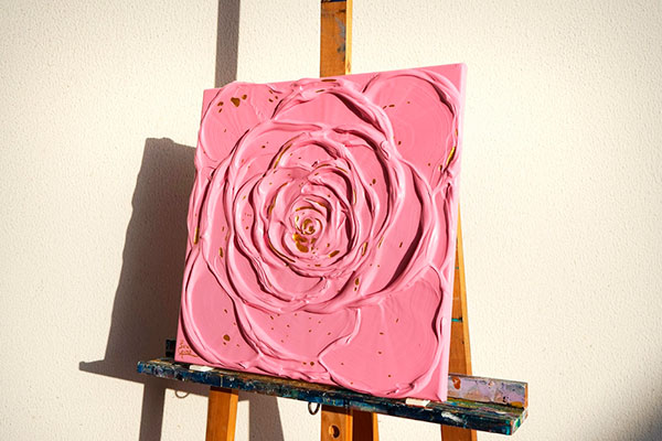 Little Pink Rose With a&nbsp;Touch of Gold III