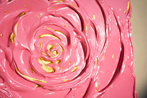 Little Pink Rose With a&nbsp;Touch of Gold III