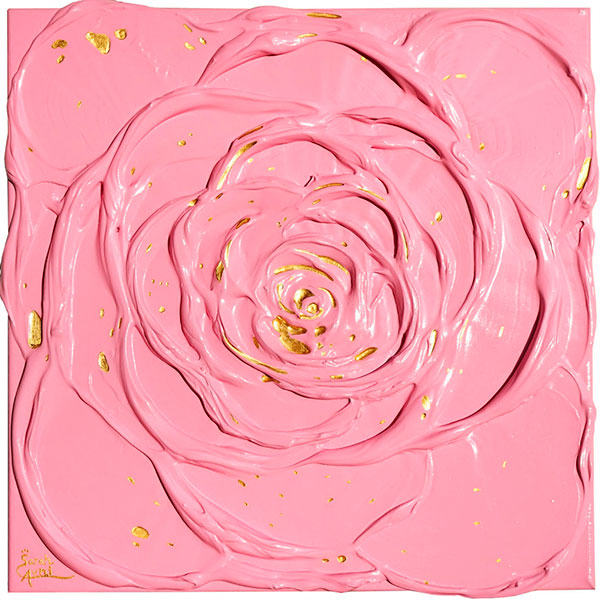 Little Pink Rose With a Touch of Gold III