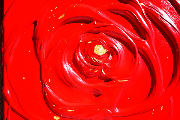 Little Red Rose with a&nbsp;Touch of Gold I